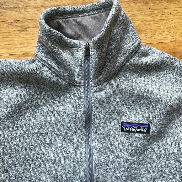Patagonia Better Sweater Quarter 1/4 Zip Pullover Grey Jacket Fleece Women S - Picture 2 of 6